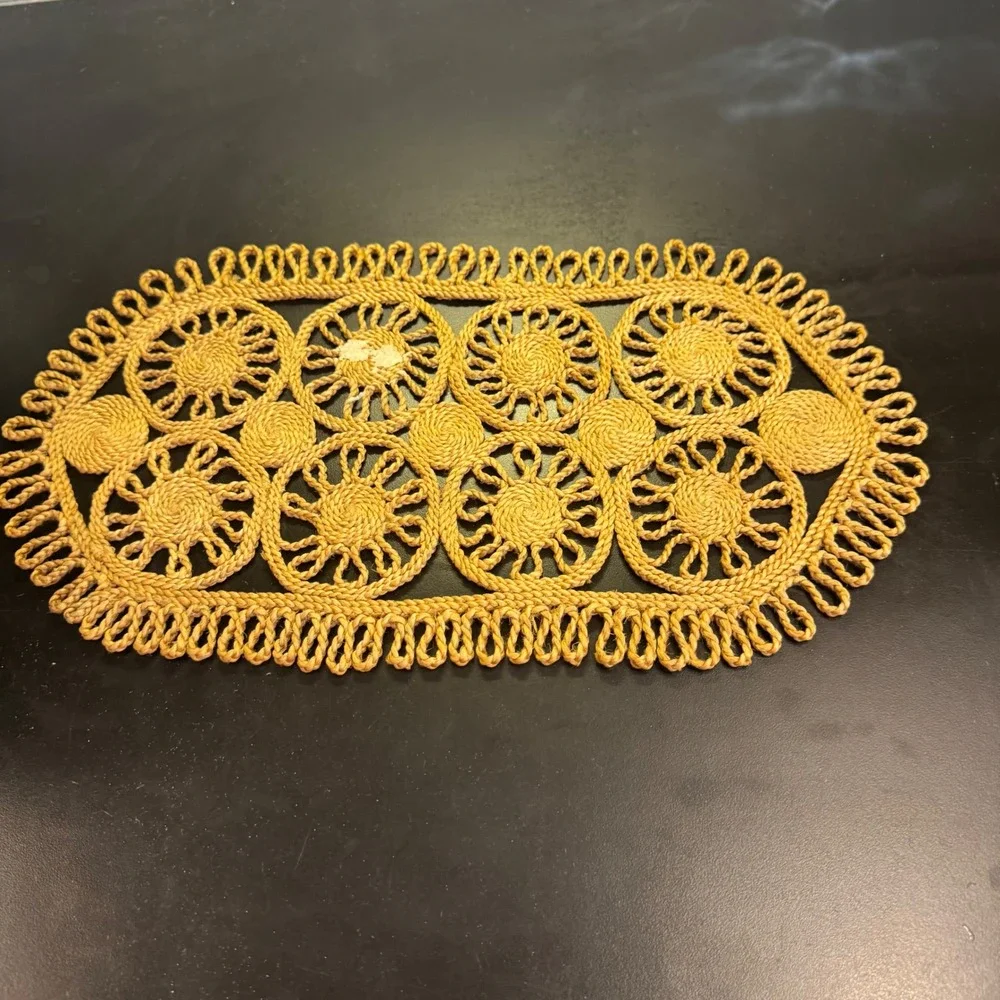 Vintage Woven Straw Table Runner hot mat  15.5